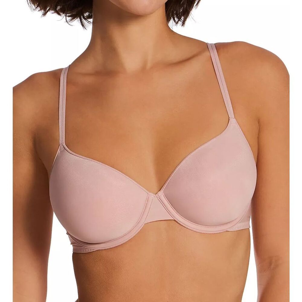 Calvin Klein Sheer Marquisette Lightly Lined Plunge Bra Neutral 32D